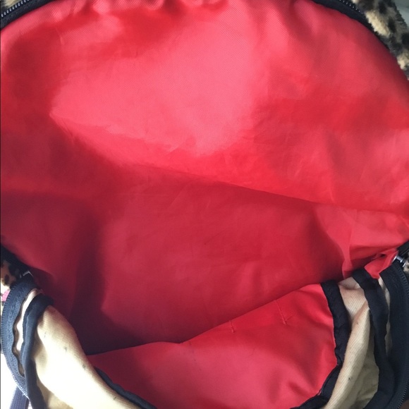 ❤️SOLD❤️ Leopard Velour JanSport Backpack - Picture 4 of 8